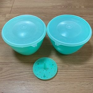 ❤️ Vintage Retro Tupperware Containers with Lids and Lettuce Holder Bundle